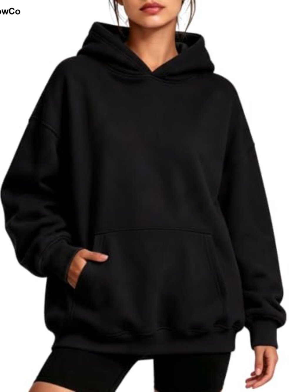 Oversized Fleece Pullover Hoodie Women's Trendy Long Sleeve